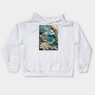 Paper Flower Ocean Kids Hoodie